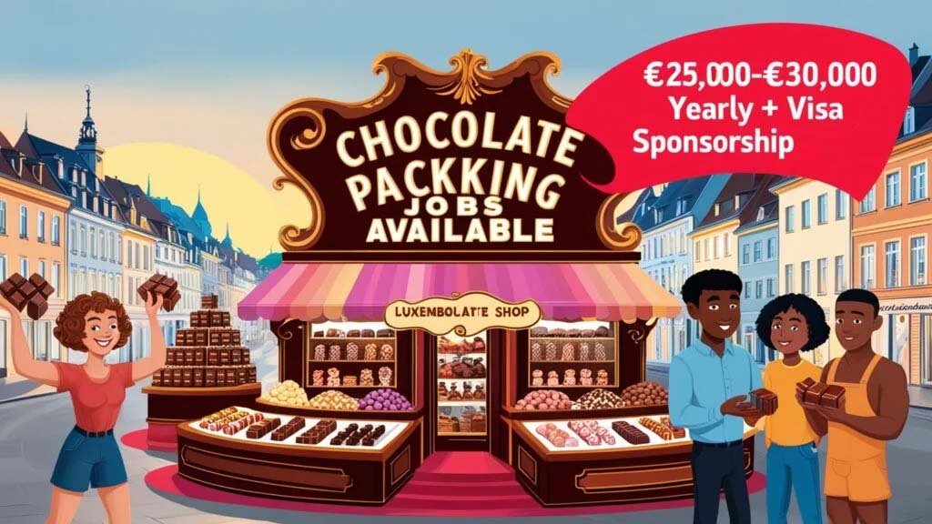 Chocolate Packing Jobs in Luxembourg with Visa Sponsorship 2025 (€25,000-€30,000 Yearly)