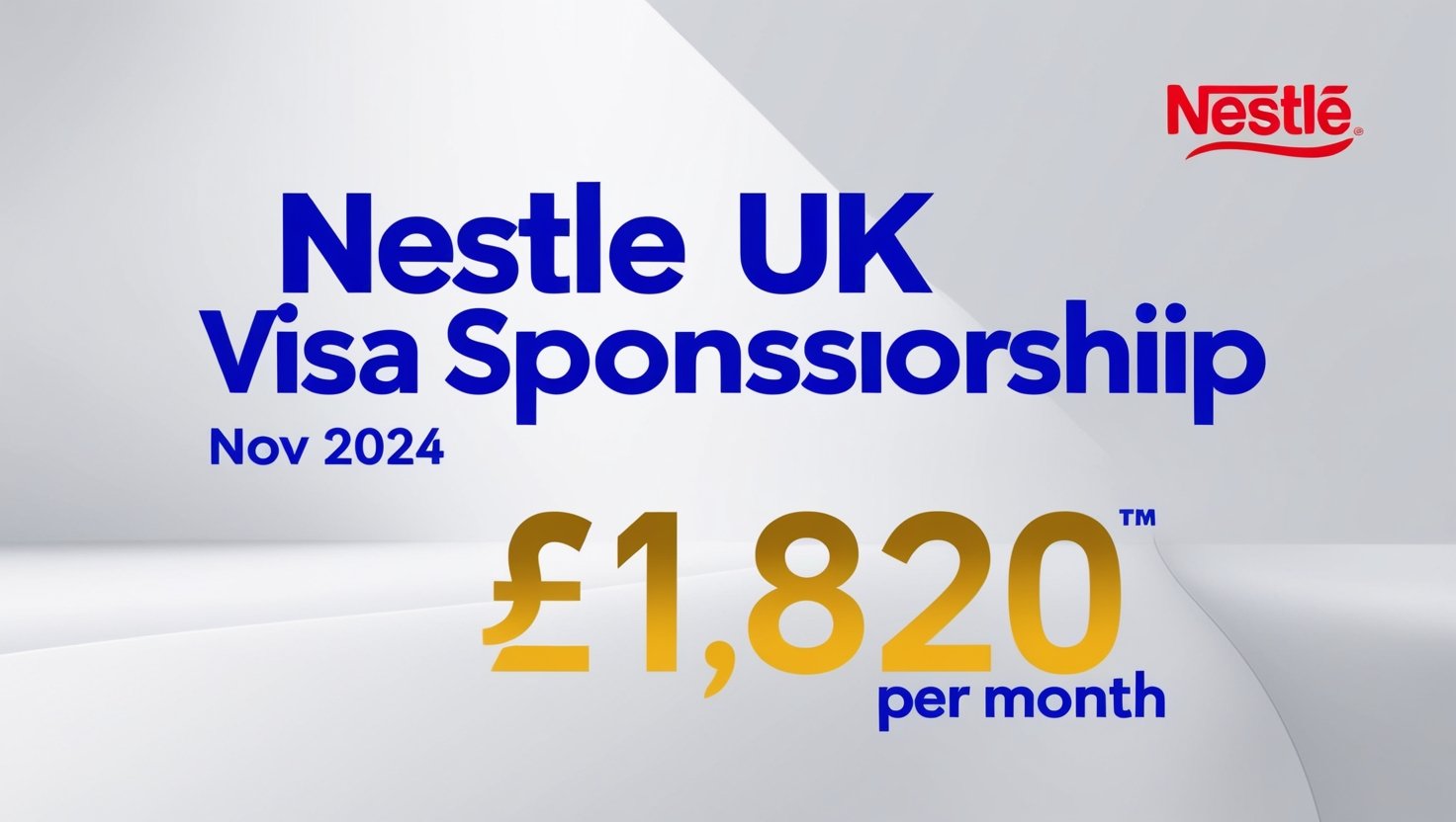 Nestle UK Visa Sponsorship Jobs Nov 2024