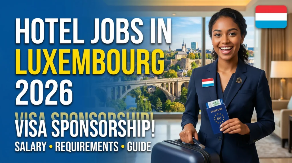 Hotel Jobs in Luxembourg with Visa Sponsorship 2026 – Salary, Requirements & Hiring Guide