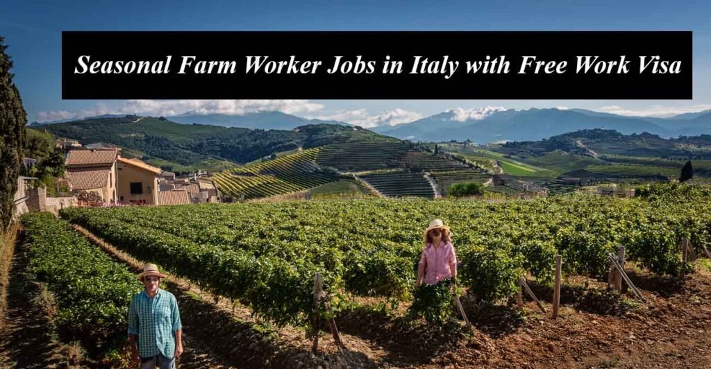 Seasonal Farm Worker Jobs in Italy with Free Work Visa