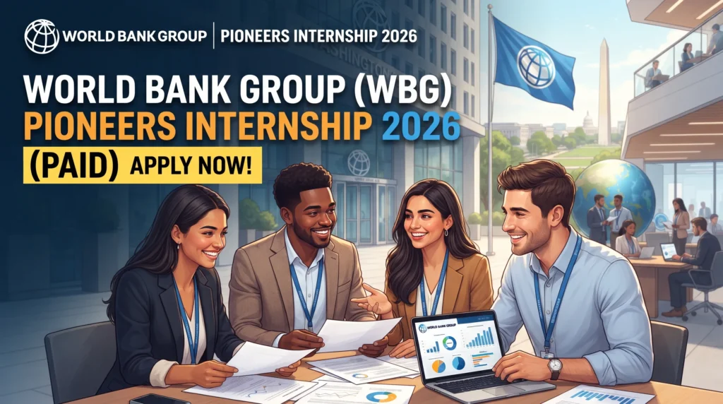 World Bank Group (WBG) Pioneers Internship