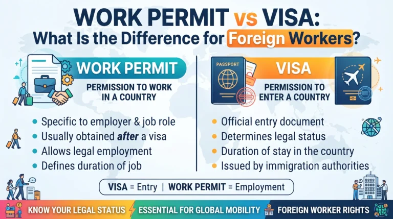 Work Permit vs Visa: What Is the Difference for Foreign Workers